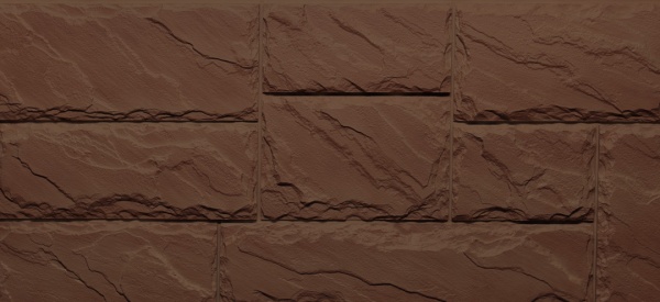 Фасадная панель Fineber 1080х452 Камень крупный коричневый