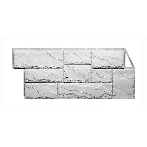 Фасадная панель Fineber 1080х452 Камень крупный мелованный белый