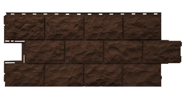 Фасадная панель FineBer Дачный Доломит Темно-коричневый