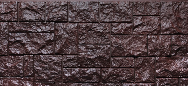 Фасадная панель Fineber Камень дикий коричневый