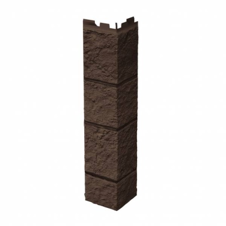 Угол фасадной панели Vox Vilo Sandstone (Песчаник) Dark Brown (Темно-коричневый)