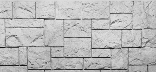 Фасадная панель Fineber Камень дикий мелованный белый